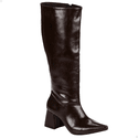 Bota Feminina Montaria Cano Longo Café Lisa