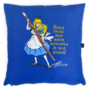 CAPA DE ALMOFADA MUNDO ALICE - Azul
