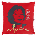 CAPA DE ALMOFADA CLARICE LISPECTOR - Vermelha