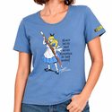 Babylook Mundo Alice - Azul Claro