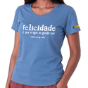 Babylook Valter Hugo Mãe Felicidade - Azul Claro