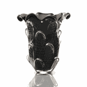 Vaso Murano G com Escamas Preto 