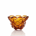 Cachepot Mini Cristal Murano Mars Âmbar