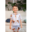 Pijama Americano Curto Infantil New Bear Ursos Listrado