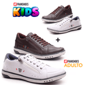 Kit de Pai para Filho Franshoes - Branco e Café