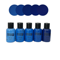 Tinta Acrílica Fosca para Couro e Tecido - Pack Azul com 5 Cores - Custom Ink Nuances 30ml