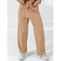  Calça Moletinho Pantalona Caramelo