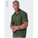  Polo Masculina Verde Musgo