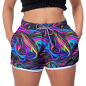 Short Feminino Psicodelic Moda Praia ou Academia W2 Premium