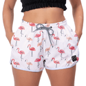 Short Feminino Flamingos Moda Praia ou Academia W2 Premium