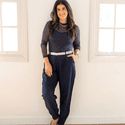 Calça Feminina Cenoura Flat Ice - Marinho