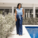 Calça Feminina com Gancho - Azul Marinho