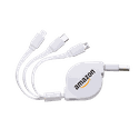Cabo USB Retrátil 3 em 1 Personalizado 