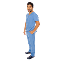 Pijama Cirúrgico Tradicional Masculino - Azul
