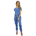 Pijama Cirúrgico Feminino Trendy - Azul Italiano