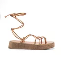 SANDÁLIA FLATFORM LIA BRILHO BRONZE