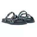Sandália Papete - Mila, Preta / Multicolor