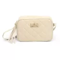 Bolsa Caroline Média Transversal Bordada Creme