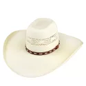 Chapéu Top Bull Bangora Impermeável com Fita Marrom e Detalhes Bege