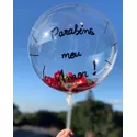 Balão com Petalas de Rosa e Bombons