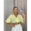 CROPPED RAIENE LISO AMARELO