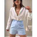 SHORT CAMILA ALFAIATARIA AZUL CLARO