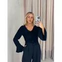 BLUSA SARA MANGA PRETO