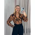 CAMISA BETANIA ANIMAL PRINT CARAMELO