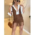SHORT MARIANA FRANJAS MARROM