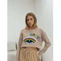 TRICOT OLHO BORDADO NUDE