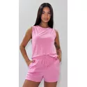 Baby doll com malha suede canelada liso