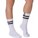 Meia Estilo Veggie Linha Old Style Branco e Preto