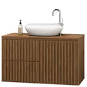 GABINETE RIPADO 80CM FREIJO ASTRAL DESIGN