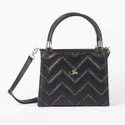 Bolsa Lorena Arco-íris Zig Zag Preto