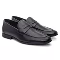 Mocassim Modena Preto Solado de Borracha