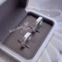 Aliança bruna 4 mm namoro prata 