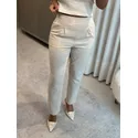 Calça Anna Karenina De Alfaiataria Com Bolso Off White 