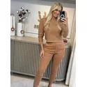 Blusa De Tricô Com Detalhes Vazados Caramelo