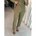 Calça Biamar Em Alfaiataria De Viscolinho Verde 