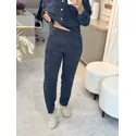Calça Biamar De Cotele Com Bolso Azul Marinho