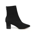Bota De Tricô Com Bico Fino Preto