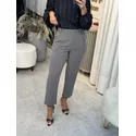 Calça Abenção Alfaiataria Com Bolso Faca Cinza 0706