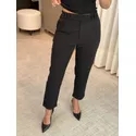 Calça Abenção Alfaiataria Com Bolso Faca Preto