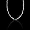 Colar Disco 2x4mm Pérola Água Doce Prata 925