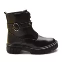 Bota Molly Feminina Angel Cano Curto com Zíper e Spike Preta