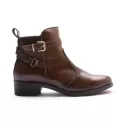 Bota Molly Feminina Melissa com Ziper e Fivelas Capuccino
