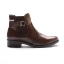 Bota Molly Feminina Melissa com Elástico Lateral e Metal Capuccino