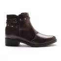 Bota Molly Feminina Melissa com Spike e Fivela Lateral Café