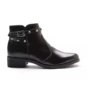 Bota Molly Feminina Melissa com Spike e Fivela Lateral Preta