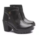 Coturno Molly Feminino Preto com Fechamento Lateral